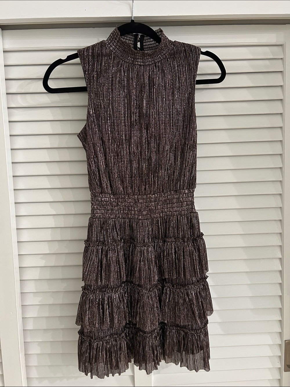 Women’s Metallic Ruffle Dress